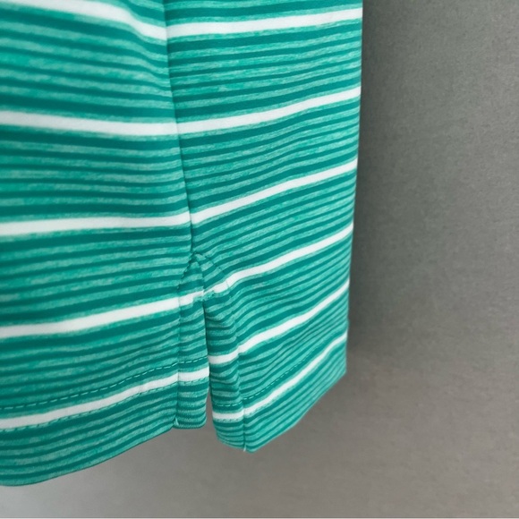 Vineyard Vines Green White Stripe Short Sleeve Polo - Picture 4 of 9